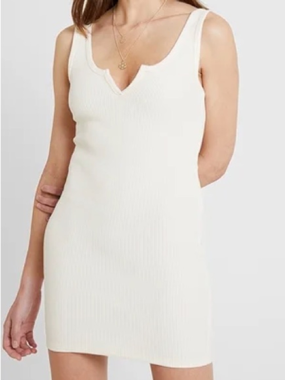 bodycon ribbed knit mini  🤍